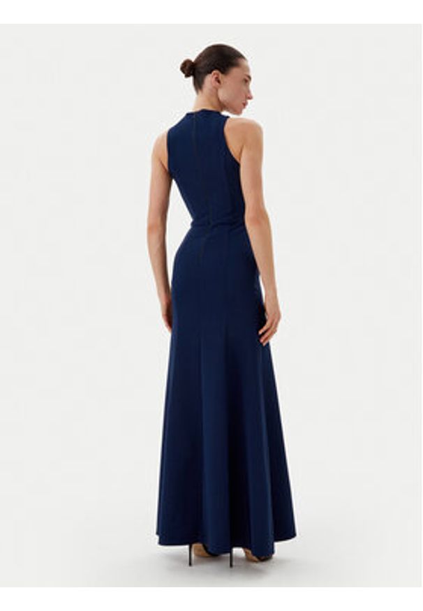 Rinascimento Sukienka wieczorowa CFC0019847002 Granatowy Regular Fit. Kolor: niebieski. Materiał: syntetyk. Styl: wizytowy