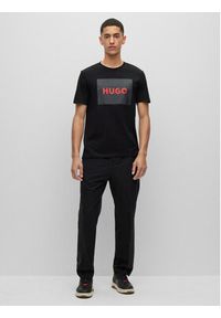 Hugo T-Shirt Dulive222 50467952 Czarny Regular Fit. Kolor: czarny. Materiał: bawełna