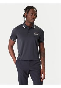 BOSS Polo Paul Pro 50506203 Granatowy Slim Fit. Typ kołnierza: polo. Kolor: niebieski. Materiał: syntetyk #1
