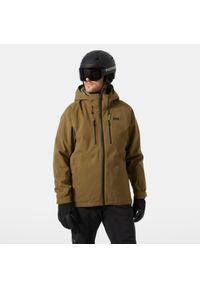 Kurtka narciarska Helly Hansen Juniper 3.0. Kolor: brązowy, beżowy, wielokolorowy. Sezon: zima. Sport: narciarstwo #1