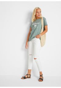 bonprix - T-shirt. Okazja: na co dzień. Kolor: zielony. Styl: casual #2