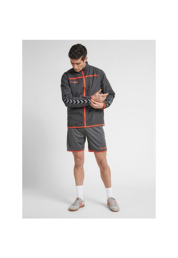 Kurtka Hummel hmlAUTHENTIC Training. Kolor: szary, wielokolorowy, pomarańczowy. Materiał: poliester. Sport: fitness, piłka ręczna