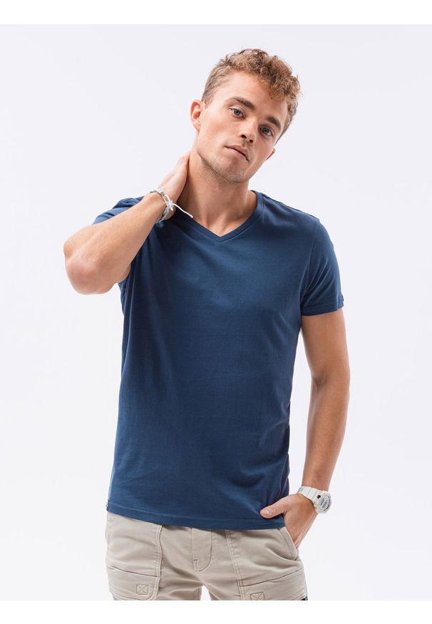 Niebieski t-shirt Ombre Clothing