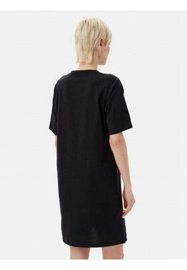 Karl Lagerfeld - KARL LAGERFELD Sukienka codzienna A1W13001 Czarny Regular Fit. Okazja: na co dzień. Typ kołnierza: dekolt w karo. Kolor: czarny. Materiał: bawełna. Typ sukienki: proste. Styl: casual