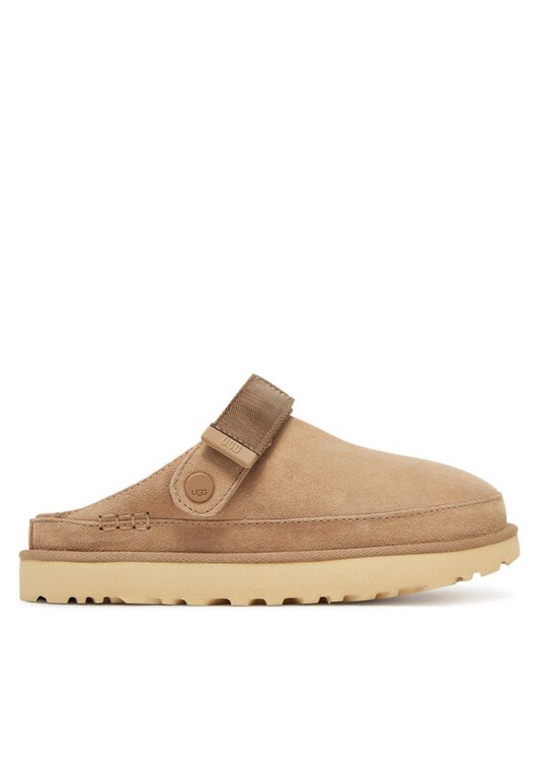 Ugg Klapki W Goldenstar Clog 1138252 Beżowy. Kolor: beżowy. Materiał: skóra, zamsz