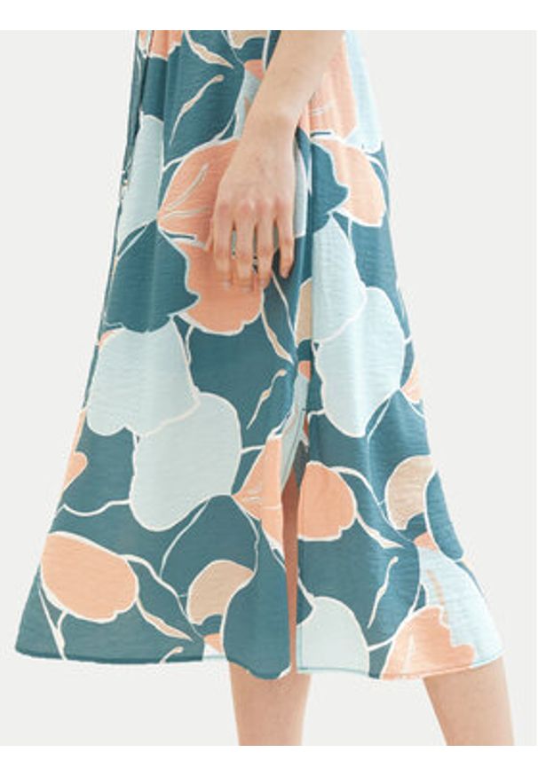 Tom Tailor Spódnica midi 1040348 Zielony Regular Fit. Kolor: zielony. Materiał: wiskoza