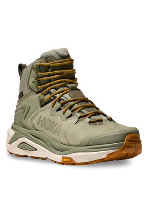 HOKA - Hoka Trekkingi Kaha 3 Gtx Gore-Tex 1162530 Zielony. Kolor: zielony. Materiał: nubuk, skóra. Technologia: Gore-Tex. Sport: turystyka piesza
