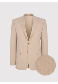 Pako Lorente - PAKO LORENTE – Beżowa marynarka garniturowa. Kolor: beżowy. Materiał: poliester, wiskoza, elastan. Wzór: gładki #3
