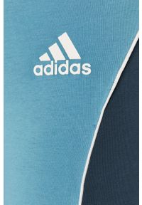 adidas Performance Legginsy GL9462 damskie. Stan: podwyższony. Kolor: niebieski. Materiał: dzianina. Wzór: gładki