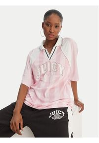 Juicy Couture Polo Juicy Football JCSCT126407 Różowy Oversize. Typ kołnierza: polo. Kolor: różowy. Materiał: syntetyk #6