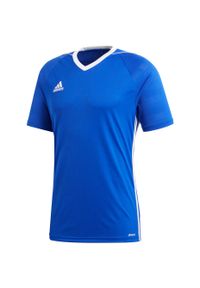 Adidas - Koszulka piłkarska męska adidas Tiro 17 Jersey. Kolor: biały, niebieski, wielokolorowy. Materiał: jersey. Sport: piłka nożna #1
