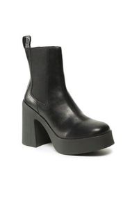 Steve Madden Botki Upstand SM11002183-02002-001 Czarny. Kolor: czarny. Materiał: skóra