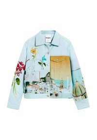 Desigual Kurtka jeansowa Indi 26SWED02 Błękitny Regular Fit. Kolor: niebieski. Materiał: bawełna #5