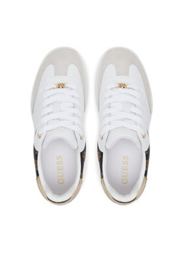 Guess Sneakersy FLPSWO ELE12 Biały. Kolor: biały. Materiał: skóra