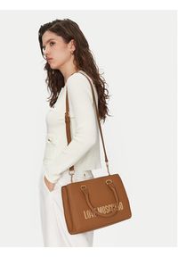 Love Moschino - LOVE MOSCHINO Torebka JC4022PP1MKD0201 Brązowy. Kolor: brązowy. Materiał: skórzane