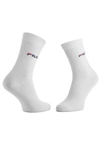 Fila Zestaw 3 par wysokich skarpet unisex F9630 Biały. Kolor: biały. Materiał: materiał