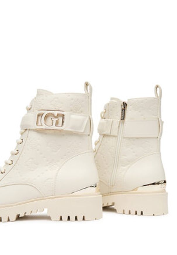 Guess Trapery FLTORA FAL10 Écru. Kolor: kremowy. Materiał: skóra