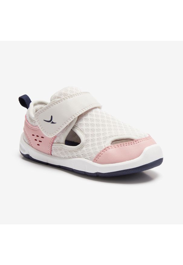 DOMYOS - Buty dla dzieci Domyos 700 I Learn. Kolor: różowy, wielokolorowy, beżowy, niebieski. Materiał: materiał. Sport: joga i pilates