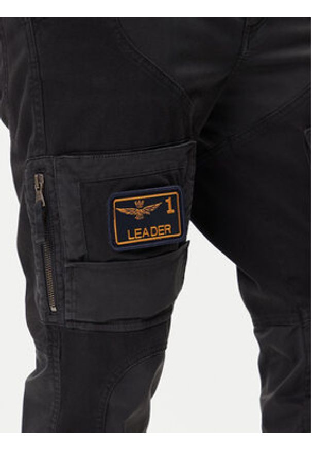 Aeronautica Militare Spodnie materiałowe 252PA1664UCT04241 Czarny Regular Fit. Kolor: czarny. Materiał: bawełna