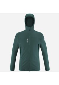 Kurtka softshell męska Millet Fusion XCS Hoodie M active fit. Kolor: zielony. Materiał: softshell