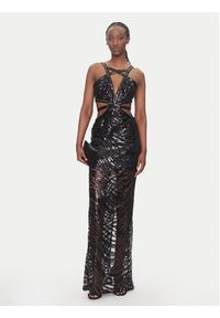 Just Cavalli Sukienka wieczorowa 78PAO951 Czarny Slim Fit. Kolor: czarny. Materiał: syntetyk. Styl: wizytowy #4