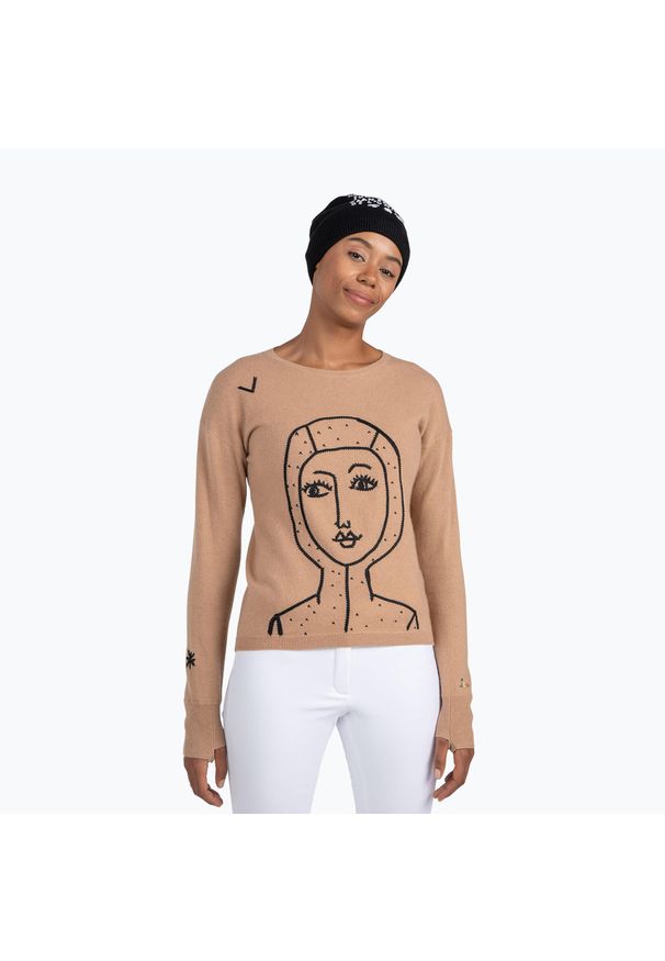 Sweter damski Rossignol Jcc Lina Pull. Kolor: beżowy. Sport: turystyka piesza