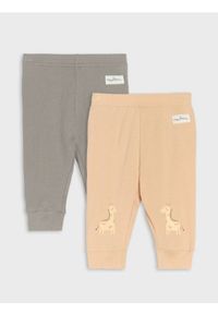 Sinsay - Legginsy 2 pack - beżowy. Kolor: beżowy