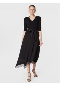 TwinSet - TWINSET Sukienka dzianinowa 231TP3251 Czarny Regular Fit. Kolor: czarny. Materiał: dzianina, syntetyk #1