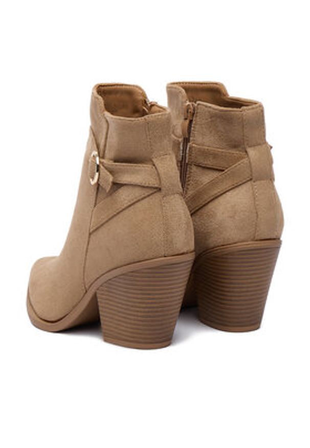 DeeZee Botki 3030 Beżowy. Kolor: beżowy. Materiał: materiał