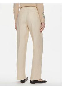 Weekend Max Mara Spodnie materiałowe Malizia 2415131022 Beżowy Relaxed Fit. Kolor: beżowy. Materiał: len