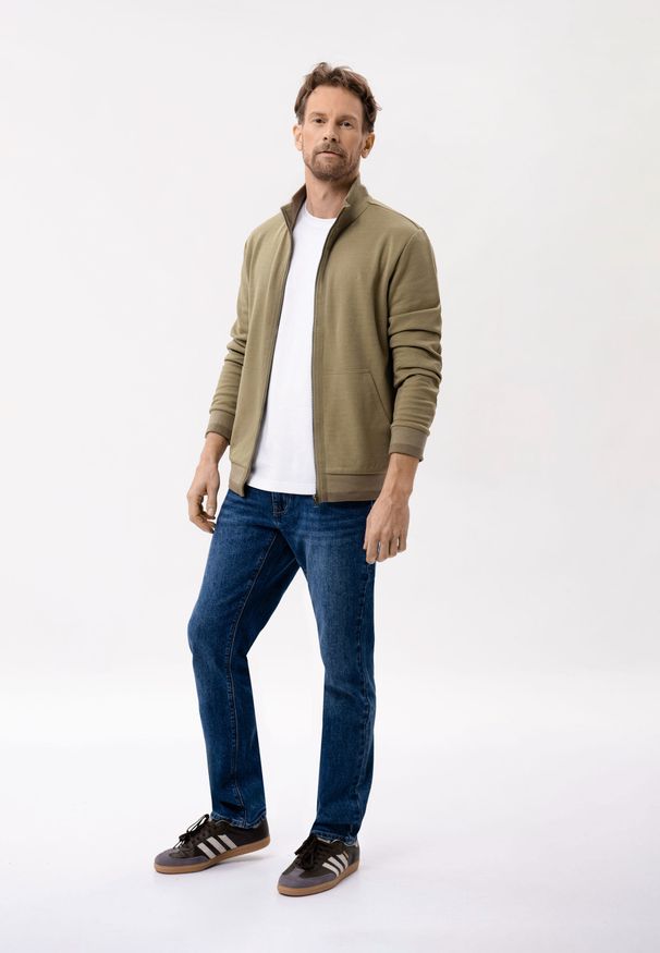 Volcano - Bluza ze stójką B-VINI. Okazja: na co dzień. Typ kołnierza: kołnierzyk stójkowy. Kolekcja: plus size. Materiał: bawełna, dzianina, materiał, tkanina. Wzór: gładki. Styl: sportowy, wizytowy, klasyczny, casual