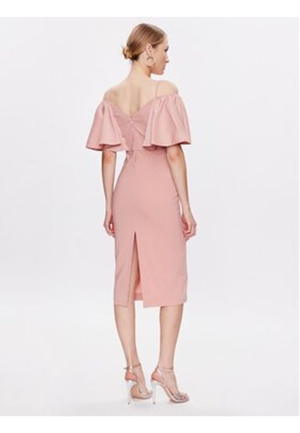 Pinko Sukienka koktajlowa La Carlota 100034 A0GI Różowy Regular Fit. Kolor: różowy. Materiał: syntetyk. Styl: wizytowy