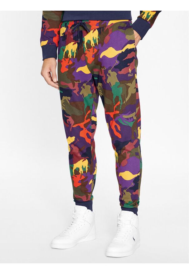 Spodnie dresowe Polo Ralph Lauren. Materiał: dresówka. Wzór: kolorowy