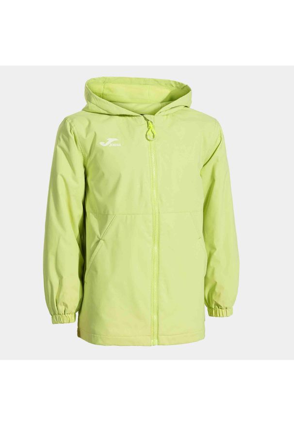 Kurtka ocieplana dziecięca Joma New Metaverse anorak, zielona, XS. Kolor: zielony. Materiał: polar. Sport: bieganie