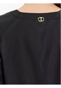 TwinSet - TWINSET Bluzka 231TT2306 Czarny Regular Fit. Kolor: czarny. Materiał: bawełna