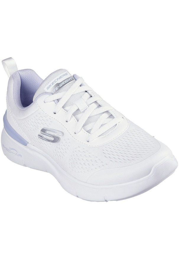 skechers - Adidasy Skechers Skech-air Dynamight, Kobiety. Kolor: biały. Materiał: materiał. Sport: fitness
