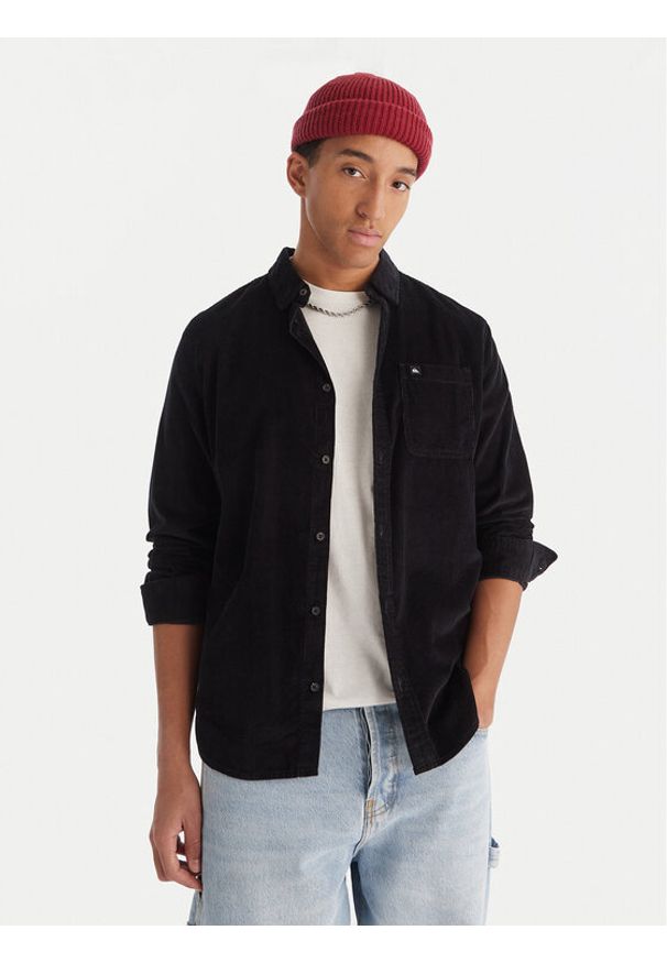 Quiksilver Koszula Smoke Trail EQYWT04652 Czarny Regular Fit. Kolor: czarny. Materiał: bawełna