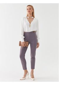 Elisabetta Franchi Spodnie materiałowe PA-005-36E2-V280 Fioletowy Slim Fit. Kolor: fioletowy. Materiał: syntetyk #2