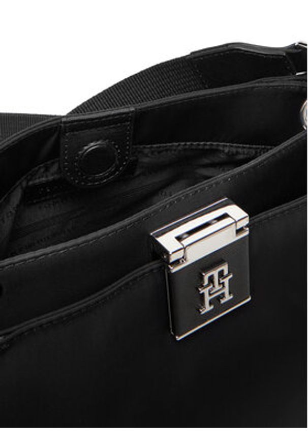 TOMMY HILFIGER - Tommy Hilfiger Torebka Th Her Med Satchel Nylon Sv AW0AW18200 Czarny. Kolor: czarny