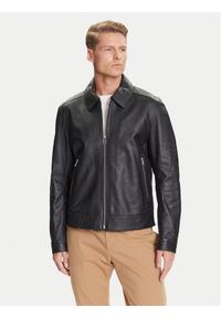 BOSS Kurtka skórzana H-Mapson4 50543214 Czarny Regular Fit. Kolor: czarny. Materiał: skóra #1