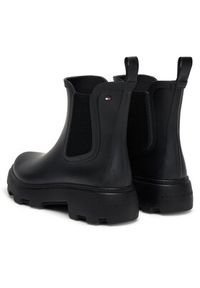 TOMMY HILFIGER - Tommy Hilfiger Kalosze Rubber Flag Cleated FW0FW08637 Czarny. Kolor: czarny. Materiał: guma #6