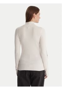 DKNY Sweter P5MSAY01 Écru Slim Fit. Materiał: wiskoza #4