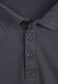 Born2be - Ciemnoszara Gładka Koszulka Polo o Klasycznym Kroju Sinopea. Okazja: na co dzień, do pracy, na spotkanie biznesowe. Typ kołnierza: polo. Kolor: szary. Materiał: jeans. Wzór: gładki. Styl: klasyczny #3