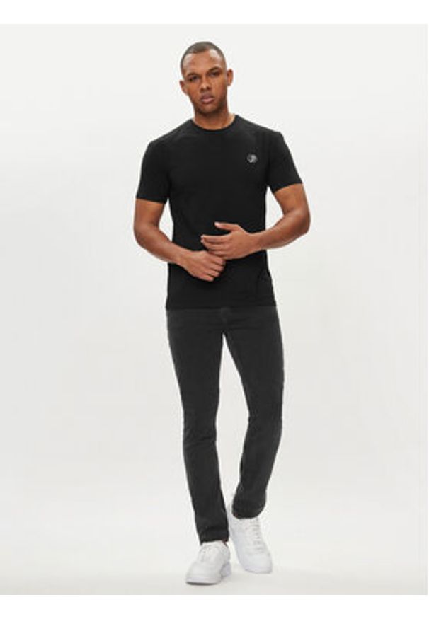 Just Cavalli Jeansy 76OAB5J0 Czarny Super Slim Fit. Kolor: czarny