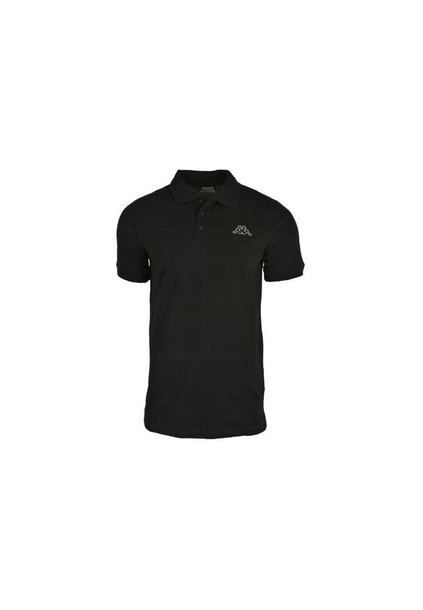 Koszulka treningowa męska Kappa PELEOT. Typ kołnierza: polo. Kolor: czarny