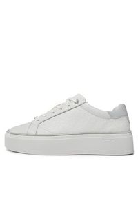 Calvin Klein Sneakersy Flatform C Lace Up - Mono Mix HW0HW01870 Biały. Kolor: biały. Materiał: skóra #5