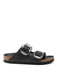 Birkenstock Klapki Arizona Big Buckle 1011075 Czarny. Kolor: czarny. Materiał: skóra