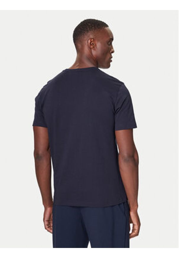 GANT - Gant T-Shirt 2004080 Granatowy Regular Fit. Kolor: niebieski. Materiał: bawełna