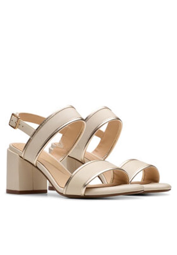 Clarks Sandały Ezoria Sling 26181301 Beżowy. Kolor: beżowy. Materiał: skóra