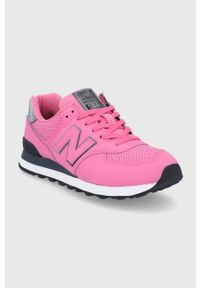 New Balance buty WL574DT2 kolor różowy. Nosek buta: okrągły. Zapięcie: sznurówki. Kolor: różowy. Materiał: guma. Model: New Balance 574 #4